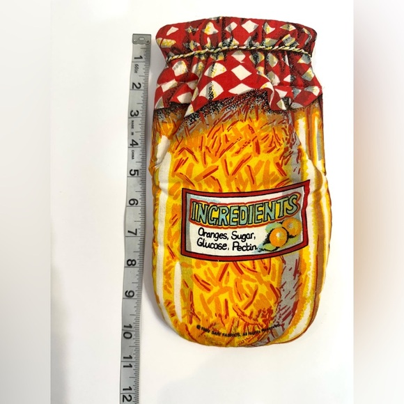 VTG 1989 Sari Fabrics Limited Marmalade Jar Novelty Potholder England - Picture 3 of 6